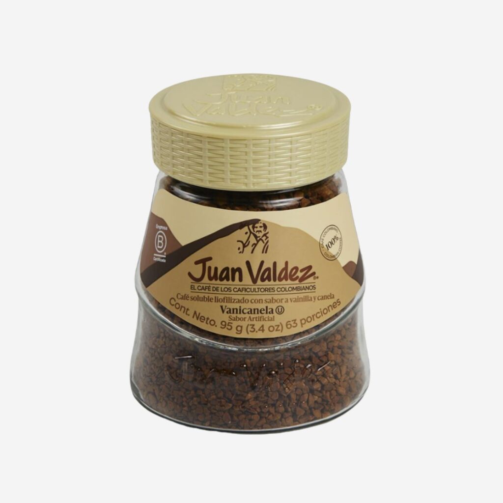 Cafe Juan Valdez Liofilizado 95gr Vainilla Canela