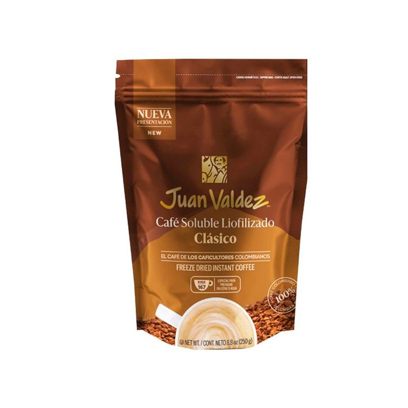 Cafe Juan Valdez Liofilizado DOYPACK Clásico 250gr - Tienda de Café ...