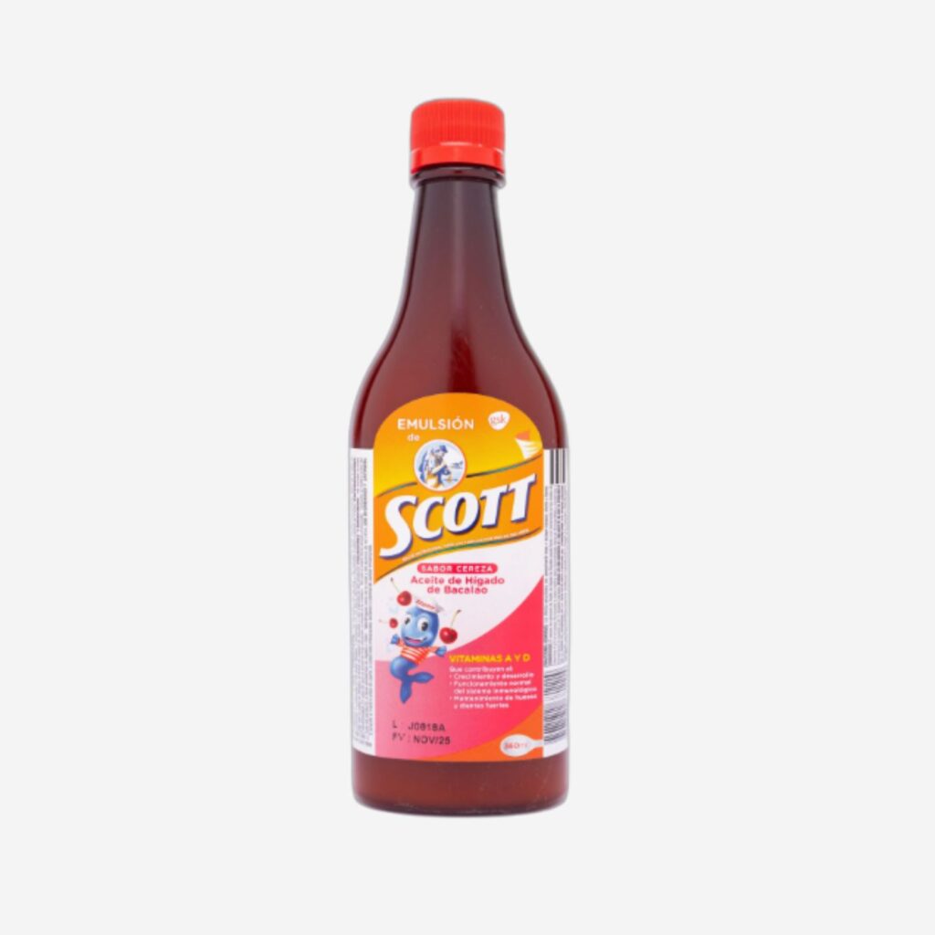 Emulsión de Scott 360ml (Aceite de bacalao) sabor Cereza