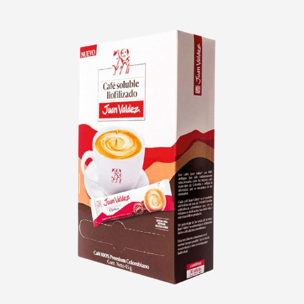 Cafe Juan Valdez Liofilizado Clásico x 30 Sticks Sachet 1,5g