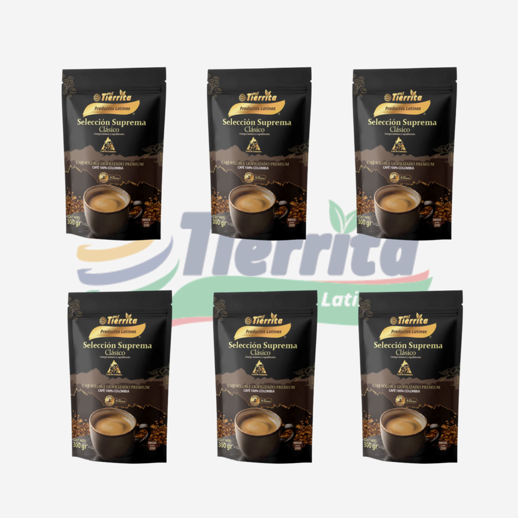 Importadora y Distribuidora 63 Caja x6 Café Mi Tierrita Liofilizado Selección Suprema 300 g